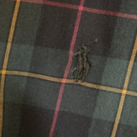 Ralph Lauren Men's Classic Fit Button Down Shirt Tartan Plaid Dark Green Blue XL - Picture 2 of 8